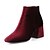 cheap Women&#039;s Boots-Women&#039;s Boots Block Heel Boots Plus Size Comfort Shoes Daily Office &amp; Career Solid Colored Booties Ankle Boots Winter Block Heel Square Toe Vintage Casual Velvet Zipper Wine Almond Black