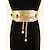 cheap Belt-Women&#039;s Wide Belt Gold Party Wedding Street Daily Belt Pure Color / Work / Fall / Winter / Spring / Summer