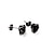 olcso Fülbevalók-6 pár rozsdamentes acél fülbevaló férfi női cz kerek fülbevaló fekete 9mm