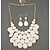 levne Sady šperků-robustní akrylový šperk shluk plovoucí bublina prohlášení náhrdelník - slza viset vrstvený límec límec (broskvová růžová)