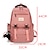 levne Batohy-pánská dámská školní taška bookbag dojíždějící batoh školní denní jednobarevný polyester velká kapacita voděodolné knoflíky zip černá žlutá růžová