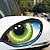 cheap Car Stickers-2Pcs 3D Stereo Reflective Cat Eyes Car Sticker Car Auto Side Fender Eye Stickers Adhesive Creative Rearview Mirror Deca 12.6*6.3cm #269128