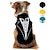 cheap New Design-Dog Shirt / T-Shirt Tuxedo Graphic Optical Illusion 3D Print Classic Gentle Wedding Party Dog Clothes Puppy Clothes Dog Outfits Breathable Black Yellow Blue Costume for Girl and Boy Dog Polyster S M