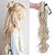abordables Postiches-Claw On Ponytail Extensions 24 &quot;/ 60cm Extension de Cheveux Bouclés Ondulés Postiche Synthétique Effet Naturel - Blond Cendré Bleach Bleach