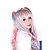 ieftine Peruci Costum-26“ anime lung ondulat ondulat sintetic mixt de culori roz albastru cosplay perucă două cozi de cal perucă de petrecere (culoare: b)