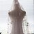 billiga Brudslöjor-Ett lager Stilig / Blomstil Brudslöjor Katedral Slöjor med Pärlimitation / Utspridda pärlbroderi blommotiv / Bård 118,11 tum (300 cm) Tyll