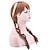 cheap Costume Wigs-Cosplay  Wig Wavy Middle Part Wig One Color Mix Brown Synthetic Hair Women‘s White  Wigs