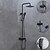 cheap Shower Faucets-Shower System / Rainfall Shower Head System Set - Handshower Included Rainfall Shower Contemporary Painted Finishes Mount Outside Ceramic Valve Bath Shower Mixer Taps