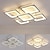 cheap Dimmable Ceiling Lights-LED Ceiling Light Square Line Design Modern 5-Light 8-Light 60/90 cm Dimmable Flush Mount Lights Metal Acrylic Linear Geometrical Minimalist Painted Finishes 110-120V 220-240V