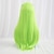 billige Kostumeparykker-cosplay paryk 123 bølget midterdel paryk 26 tommer fluorescerende grøn ensfarvet syntetisk hår 70 tommer moderigtigt design til kvinder sort