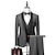 cheap Tuxedo Suits-Dark Grey Black Red Men&#039;s Prom Suits Wedding Tuxedos Suits 3 Piece Shawl Collar Solid Colored Standard Fit Single Breasted One-button 2024