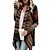 cheap Cardigans-Women&#039;s Sweater Stripes Long Sleeve Sweater Cardigans Fall Winter Orange stripes