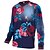 cheap Women&#039;s Cycling Clothing-21Grams® Men&#039;s Long Sleeve Downhill Jersey Polyester Dark Navy Floral Botanical Funny Bike Jersey Top Mountain Bike MTB Road Bike Cycling UV Resistant Quick Dry Sports Clothing Apparel / Athletic