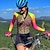 cheap Women&#039;s Clothing Sets-Women&#039;s Short Sleeve Triathlon Tri Suit Summer Spandex Polyester Green Black Orange Patchwork Funny Bike Clothing Suit Breathable Quick Dry Sweat wicking Sports Patchwork Mountain Bike MTB Road Bike