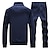 cheap Men&#039;s Tracksuit &amp; Hoodie-Men&#039;s Tracksuit Sweatsuit 2 Piece Full Zip Street Winter Long Sleeve Thermal Warm Breathable Moisture Wicking Fitness Running Active Training Sportswear Activewear Solid Colored White Black Light Grey