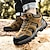 cheap Hiking Boots-Men&#039;s Boots Hiking Boots Trekking Shoes Hiking Walking Casual Daily PU Breathable Non-slipping Wear Proof Lace-up Black Army Green Brown Fall