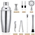 cheap Barware-Insulated Cocktail Shaker Mixer Bartender Kit 10pcs Cocktail Shaker Mixer Stainless Steel 550ml Bar Tool Set with Stylish Bamboo Stand Perfect Home Bartending Kit and Martini Cocktail Shaker Set