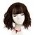 cheap Synthetic Trendy Wigs-Brown Wigs for Women Synthetic Wig Wavy Bob with Bangs Wig Short Chestnut Brown Ash Brown#8 Brown Grey Synthetic Hair Women&#039;s Brown Gray Yellow