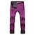 abordables Fondos-Hombre Mujer Pantalones para senderismo Pantalones impermeables de senderismo Al aire libre Forro Polar Pantalones / Sobrepantalón [Em. B] Morado [Lady B] Verde militar S M L XL XXL