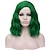 levne Kostýmová paruka-zelené paruky pro ženy syntetická paruka vodní vlna vodní vlna paruka krátká duhová růžová zelená černá bílá tmavě zelená syntetické vlasy dámské ombre vlasy zelená halloweenská paruka
