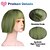 cheap Synthetic Wigs-Cosplay Costume Wig Natural Straight Neat Bang Glueless Lace Front Wig Short A1 A2 A3 A4 A5 Synthetic Hair Women&#039;s Classic Fashion Black Blonde