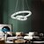 abordables Éclairages circulaires-2 anneaux 50 cm cristal LED lustre cercle pendentif lumière métal galvanisé moderne contemporain 110-120v 220-240v
