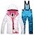 cheap Ski Wear-ARCTIC QUEEN Women&#039;s Ski Jacket with Bib Pants Outdoor Winter Waterproof Windproof Warm Breathable Winter Jacket Bib Pants for Ski / Snowboard / Cotton / Solid Colored