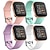 preiswerte Fitbit-Uhrenarmbänder-4 Packung Smartwatch-Band Kompatibel mit Fitbit Versa 2 / Versa Lite / Versa SE / Versa Silikon Smartwatch Gurt Weich Elasthan Verstellbar Sportarmband Ersatz Armband