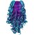 abordables Perruques Synthétiques-perruque de costume de cosplay perruque synthétique douce lolita bouclés ondulés vague lâche vague naturelle perruque bouclée bleu / noir arc-en-ciel violet / bleu rose / blond rose bleu cheveux
