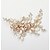 cheap Hair Styling Accessories-light rose gold clip rhinestone bridal comb barrette - handmade flower clip head pieces for women