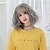 cheap Synthetic Trendy Wigs-Brown Wigs for Women Synthetic Wig Wavy Bob with Bangs Wig Short Chestnut Brown Ash Brown#8 Brown Grey Synthetic Hair Women&#039;s Brown Gray Yellow