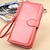 cheap Wallets-Women&#039;s Wallet PU Leather Daily Date Buttons Solid Color Wine Watermelon Red Black