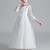 cheap Party Dresses-Kids Little Girls&#039; Dress Floral Tulle Dress Mesh White Maxi Long Sleeve Cute Dresses Children&#039;s Day Regular Fit