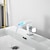 abordables Clásico-Grifo para lavabo de baño, cascada led con control de temperatura, juego central galvanizado de 3 colores, grifos de baño de un solo mango con un orificio