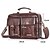 cheap Briefcases-Men&#039;s Bags Cowhide Shoulder Messenger Bag Laptop Bag Briefcase Belt Zipper Daily Office &amp; Career Handbags Black Dark Coffee