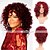 abordables Perruques de qualité supérieure-Perruque Synthétique Bouclé Kinky Curly Très Frisé Bouclé Bob Coupe Carré Perruque Moyen Rouge bordeaux #530 Cheveux Synthétiques Femme Mode Perruque afro-américaine Pour Cheveux Africains Rouge