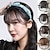 cheap Clip in Hair Extensions-Clip in Bangs - 100% Human Hair Wispy Bangs Clip in Hair Extensions, Black Air Bangs Fringe with Temples Hairpieces for Women Curved Bangs for Daily Wear