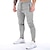 cheap Sweatpants-men&#039;s gym jogger pants sport workout training athletic slim tapered cotton sweatpants with zipper pockets darkgrey