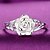 cheap Rings-Ring 3D Silver Copper Silver-Plated Flower Fashion 1pc 7 8 / Women&#039;s