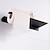 cheap Toilet Paper Holders-Stainless Steel Toilet Paper Holder New Design Tray Paper Roll Holder Bathroom Shelf Wall Mounted Matte Black 1pc