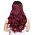 cheap Synthetic Trendy Wigs-Black Wigs for Women Synthetic Wig Body Wave Halloween Asymmetrical Wig Long Wine Red  Brown Black To Pink Synthetic Hair 24 Inch Christmas Party Wigs