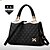 cheap Handbag &amp; Totes-women fashion top handle lady purse shoulder handbag (black)