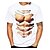 cheap Men&#039;s 3D T-shirts-anglewolf men&#039;s 3d printed t shirt personalized summer casual tee shirts jumper,funny fake muscle pattern mens realistic short sleeve t shirts designer,top for men boys teenagers(d white,m)