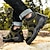 זול נעלי טיולים-בגדי ריקוד גברים מגפיים נעלי טיולים נעלי טרקים טיפוס הליכה יום יומי יומי PU נושם ללא החלקה ללבוש הוכחה שרוכים שחור ירוק צבא חום סתיו