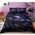 abordables Ropa de cama de impresión digital-Juego de ropa de cama con funda nórdica con estampado de galaxias en 3D, funda de edredón con 1 funda nórdica o cobertor, 1 sábana, 2 fundas de almohada para cama doble/reina/rey (1 funda de almohada