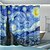 cheap Shower Curtains Top Sale-Van Gogh Starry Sky Town Digital Printing Shower Curtains with Hooks Modern Polyester New Design  70 Inch