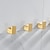 billige Garderobekroker-kappekroker gull aluminium håndklekrok veggmontert kleshenger vintage firkantet base baderomstilbehør sett dekorativt-3/5 stk