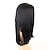 cheap Synthetic Trendy Wigs-Synthetic Wig Natural Wave Kardashian Natural Wave With Bangs Wig Long Natural Black #1B Synthetic Hair Women&#039;s Side Part Black MAYSU