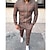 cheap Tracksuits-Men&#039;s 2 Piece Full Zip Tracksuit Street Casual Long Sleeve Breathable Soft Gym Workout Running Jogging Training Exercise Sportswear Plaid Checkered Normal Jacket Green Orange Red Coffee Activewear