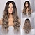 cheap Synthetic Wigs-Gray Wigs for Women Long Wavy Synthetic Wigs Long Water Wavy Wigs Ombre Wigs Grey Blonde Red Middle Part Cosplay Wigs Christmas Party Wigs